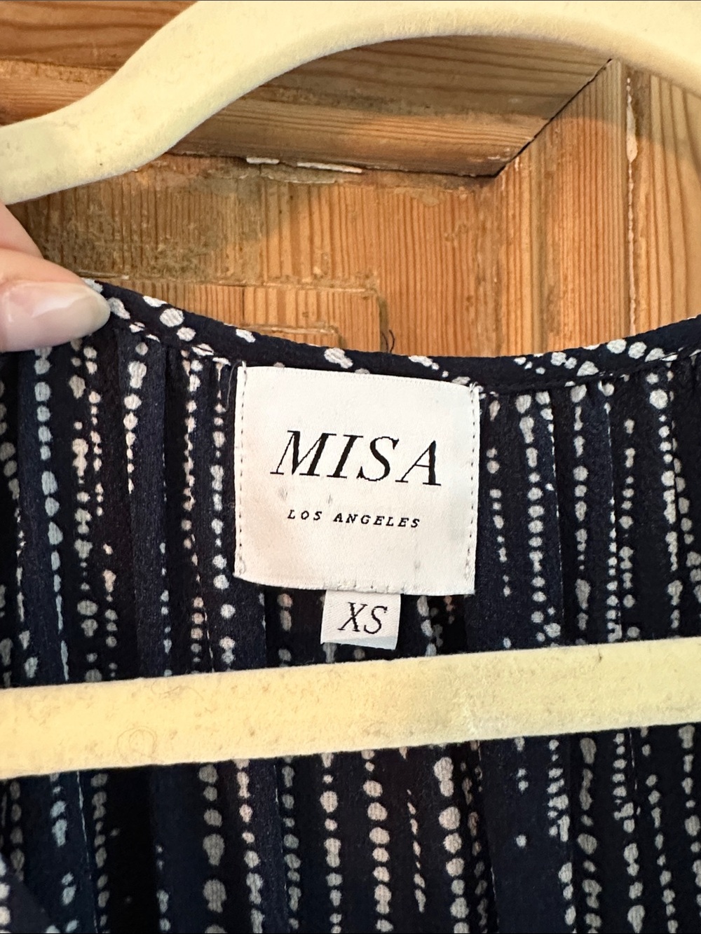 Navy Patterned Ruffle-Sleeve Midi Dress - Picture 3 of 5